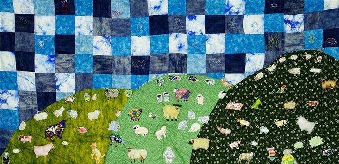 2003主題：大自然中的羊丨愛滋被單創作(標題圖檔)