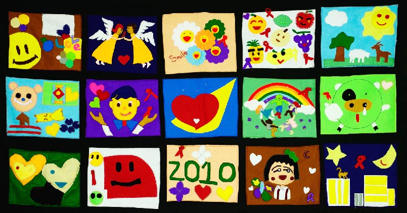 2010主題：愛微笑丨愛滋被單創作(標題圖檔)